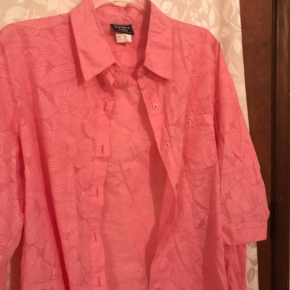 Southern Lady Coral Blouse